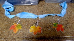 Scarf with Leaves Attached